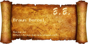 Braun Bercel névjegykártya